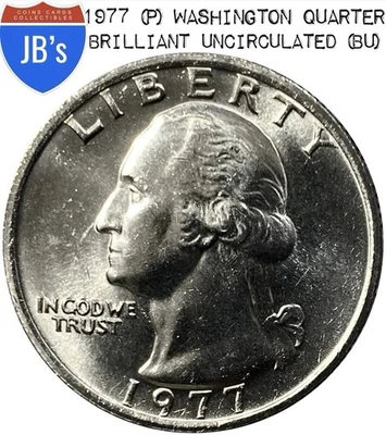 1977 (P) Washington Quarter 25c - BRILLIANT UNCIRCULATED (BU) - Image 1 of 4