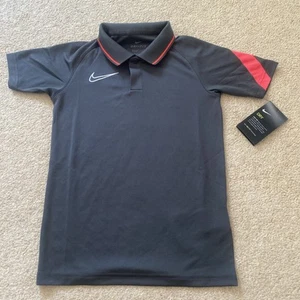 NIKE Child’s Unisex Dri Fit Tshirt  Grey- Red  Age 7-8 RRP £31.99 - Picture 1 of 5