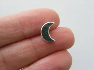 12 Mond Zwischenperlen antik silberfarben M26 - Bild 1 von 5