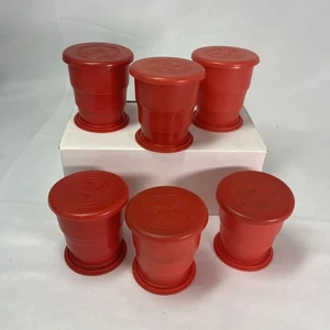 Vintage Boy Scouts of America BSA Wecolite rot Kunststoff faltbar Trinkbecher - Bild 1 von 9