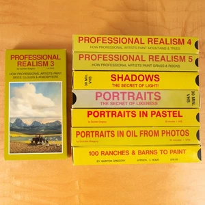 8 Quinten Gregory Art/Drawing/Painting Tutorial Series (VHS-1993) Tapes VINTAGE! - Picture 1 of 17