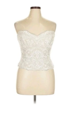 Watters WToo Lace Corset Top, Zip Back, No Beading, Sweetheart Neckline, Size 14 - Image 1 of 4