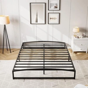 Heavy Duty Sturdy Metal Bed Frame 6" Height Platform Bed Slat Support 6 Sizes  - Picture 1 of 19