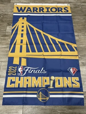Golden State Warriors 2022 CHAMPIONS 3x5 Ft Banner Flag 2022 Playoffs The Finals - Image 1 of 3