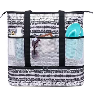 Beach Bag XL Women Waterproof Beach Tote Pool Bags with Cooler Sandproof Beac... - Picture 1 of 7