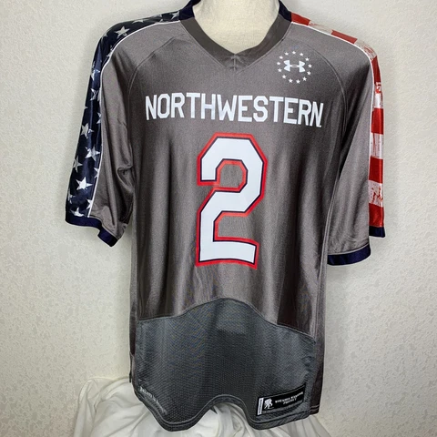 Under Armour Northwestern Wildcats #2 Medium Jersey Wounded Warrior Cover