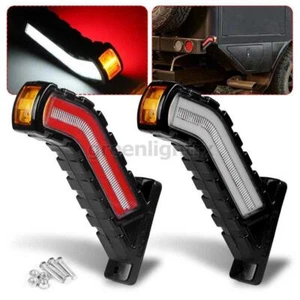 2X LED Side Marker Outline Light Flowing Tail Brake Turn Signal Trailer Truck - Foto 1 di 10
