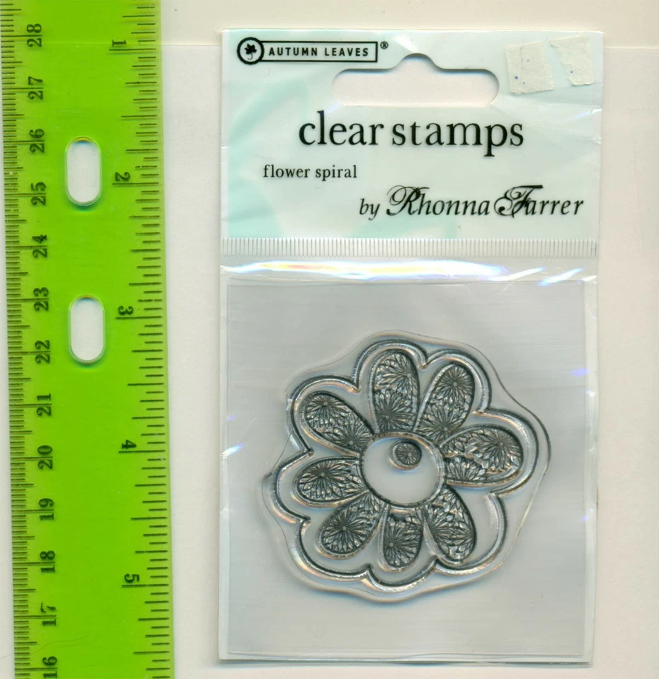 AUTUMN LEAVES Clear Rubber Stamp FLOWER SPIRAL #2552 New Sealed - Image 1 of 1