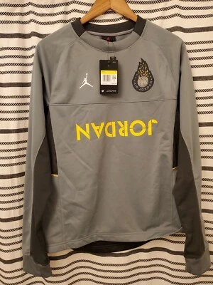 Nike Air Jordan Legacy AJ4 Gris Camisa Manga Larga Para Hombre Sudadera Pequeña Nueva con Etiquetas Foto 1 de 4