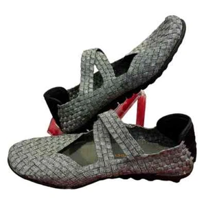 Bernie Mev Damen-Kuschelschuhe Mary Jane flach grau Größe 37 | US-Größe 7 - Bild 1 von 11
