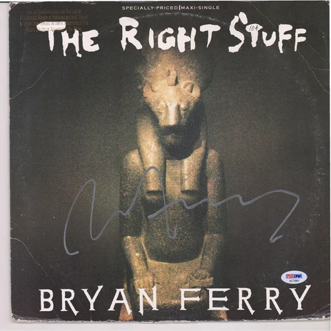 Bryan Ferry Autographed The Right Stuff Album PSA Cover