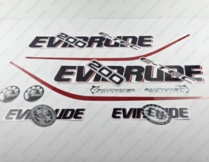 Evinrude 200 hp ETEC (90°, V6, 3.3L) White Cowl outboard engine decals stickers - Picture 1 of 8