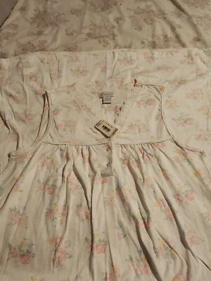 女式复古 Maidenform 棉芭蕾舞礼服粉色玫瑰 M 码全新带标签 — 第 1/4 张图片