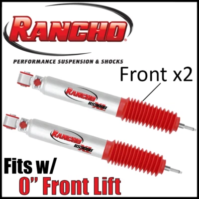 Par de amortiguadores delanteros de tres tubos Rancho RS9000XL para Dodge Ram 1500 1994-01 con elevación de 0" Foto 1 de 3