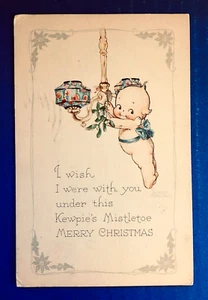 KEWPIE ROSE O'NEILL—1923 MISTLETOE FANTASY POSTCARD—CHRISTMAS SEAL - Picture 1 of 3