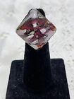 Dichroic Glass Adjustable Red White Gold Silver Black Pyramid Shaped Round Top