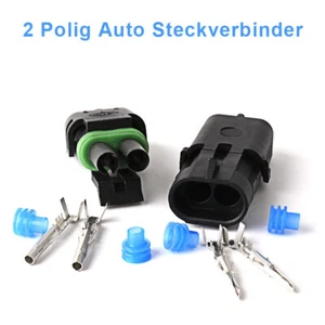 DJ3021Y-2.5mm 2 Polig Wasserdicht Steckverbinder Stecker Buchse Auto Verbinder - Picture 1 of 9