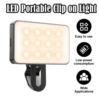 Rechargeable Led Selfie Ring Fill Light Portable DC5V Live USB Warm/white For - Image 1 of 4