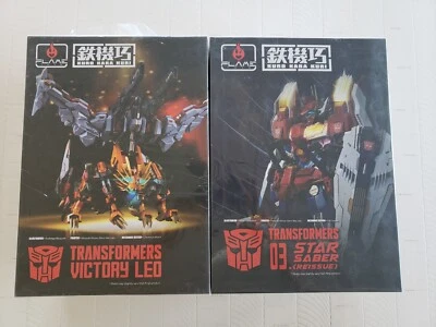 Transformers Flame Toys Kuro Kara Kuri Star Saber & Victory Leo MIB - Image 1 of 3
