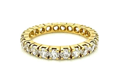 MAGNIFIQUE BAGUE OR 18 CARATS - Alliance en diamants 2,40 carats - 3,12 g - Photo 1/4