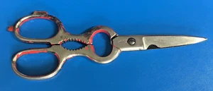VTG 1950's 1960's MARTELLATO ITALY RETRO KITCHEN SCISSORS S/STEEL RED HANDLE - Picture 1 of 6