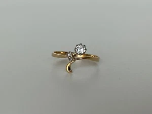 Jugendstil Diamant Ring in 585 Gelbgold - Bild 1 von 8