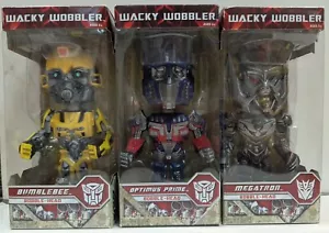FUNKO WACKY WOBBLER TRANSFORMERS BUMBLEBEE OPTIMUS MEGATRON - Picture 1 of 1