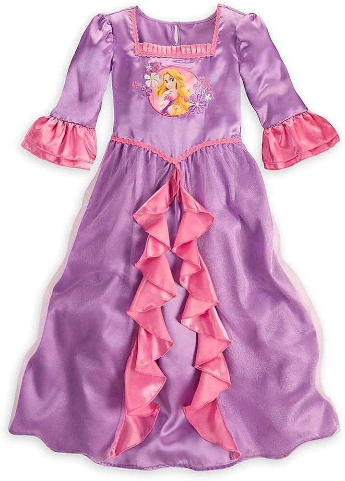 Disney Rapunzel Tangled Girl's Purple Pink Satinet Tulle Fancy Costume Nightgown - Image 1 of 1