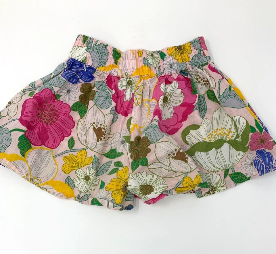 Monsoon Baby Girls 12-18 Months Pink Floral Shorts with Elastic Waist - Image 1 of 4