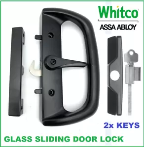 Whitco Mawson Glass sliding door lock with 2 keys W545517 - Picture 1 of 8