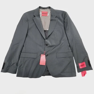 HUGO BOSS Mens 38S Dark Green Modern Fit Suit Jacket Blazer Super-Flex Wool - Image 1 of 4