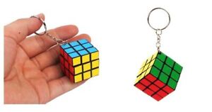 Magic Cube Keyring Keychain Puzzle Cube Toy Mini Gift Handbag Key Ring 3x3x3cm