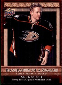 2010-11 Upper Deck Biography Of A Season Corey Perry #BOS30
