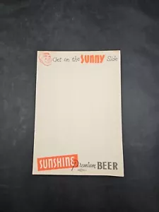 Vintage Sunshine Premium Beer Tablet/Notepad Get on the Sunny Side! - Picture 1 of 6