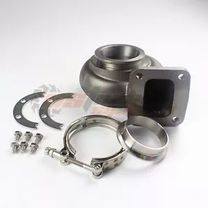 Carcasa de escape de turbina turbo banda en V T4 .68A/R P con ajuste + abrazadera de brida de banda en V de 3 - Imagen 1 de 1