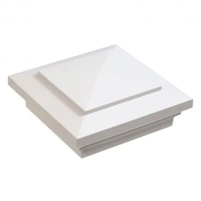 Крышка майская виниловая пластмассовая заглушка для забора 4 дюйма x 4 дюйма - белая (одна крышка) - Изображение 1 из 3