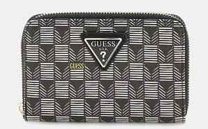 GUESS G Welle Slg M Reißverschluss Um Damen Geldbörse IN Schwarz Multi - Bild 1 von 4