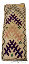 Mano Marroquí Bereber Beni Ourain Orgánico Lana Alfombra de Pasillo 1.8m X 0.6m5