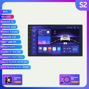 8-Kern DAB+ Android 12 Doppel Din Autoradio GPS Navi WiFi BT 5.0 CarPlay DSP SWC - Bild 1 von 10