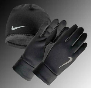 Nike Dri-Fit Thermal Running Hat and Glove Set Black/Anthracite Size S/M, L/XL. - Picture 1 of 10