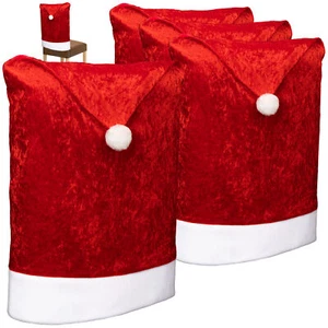 4x Premium Stuhlhusse - Weihnachtsdekoration für Stühle - Schonbezüge - Bild 1 von 6