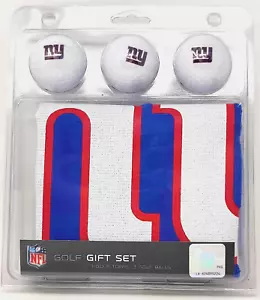 New York Giants 4pc Golfer's Gift Set 1 Towel/3 Golf Balls with Team Logo - Picture 1 of 3
