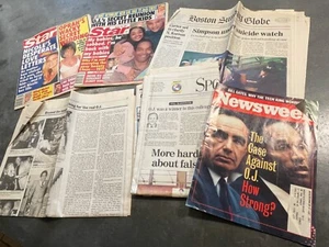 O.J SIMPSON LOT OF ORIGINAL VINTAGE NEWSPAPER TABLOID TRIAL - Picture 1 of 9