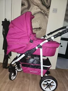 Bavario Pram, pink, excellent condition - Picture 1 of 9