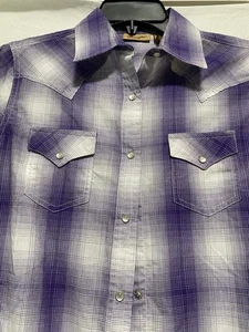 Camisa a presión Wrangler talla pequeña para mujer Pearl Snaps. Púrpura - Imagen 1 de 11