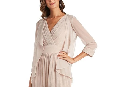 Jaqueta feminina R&M Richards frente aberta (champanhe, 12) - Imagem 1 de 4