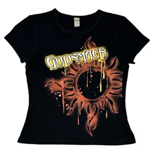 Vintage Godsmack T Shirt 90s Tour Concert Tee Womens Juniors Large Slim Stretch - Picture 1 of 10