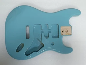 Electric Guitar Body blue HSH Strat Body, White poplar, Gloss Poly Sparkle - Picture 1 of 9