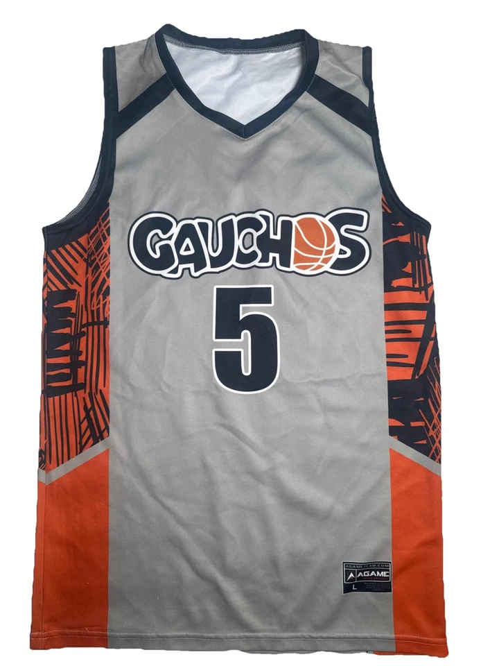 Vintage Gauchos NYC Bronx #5 Basketball jersey  Size L - Image 1 of 4