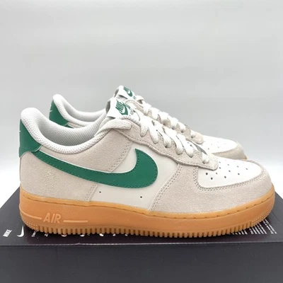 Nike Air Force 1 '07 LV8 Trainers UK5.5 Green White Suede Mens Sneakers AF1 Gum  - Image 1 of 4